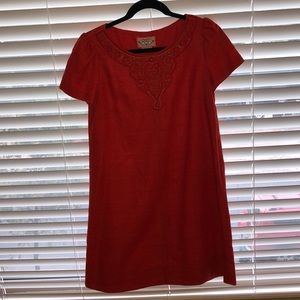 Phoebe Couture Orange embellished shift dress